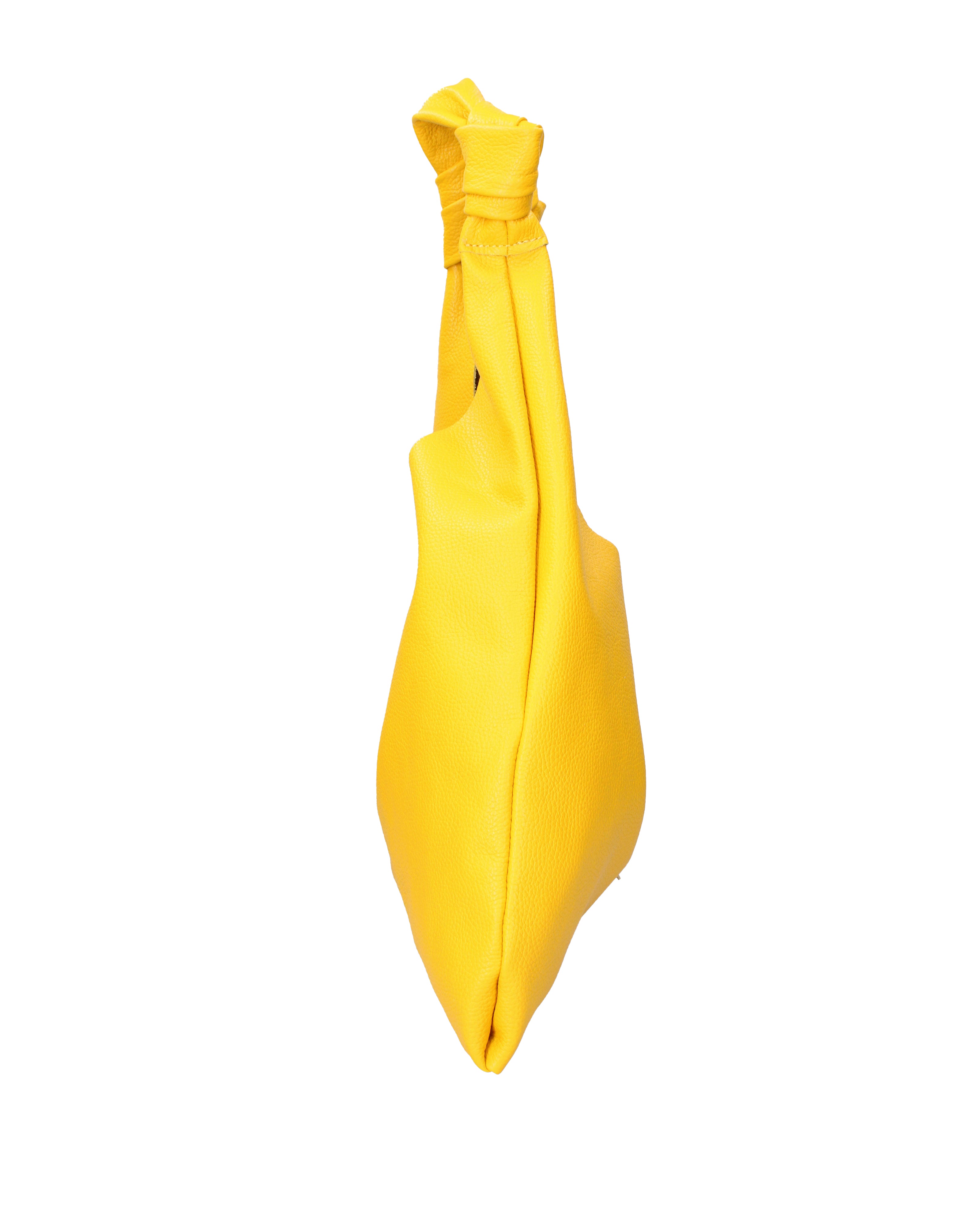 Borsa a spalla da donna 100% vera pelle 07156-D04 GIALLO Viola Castellani