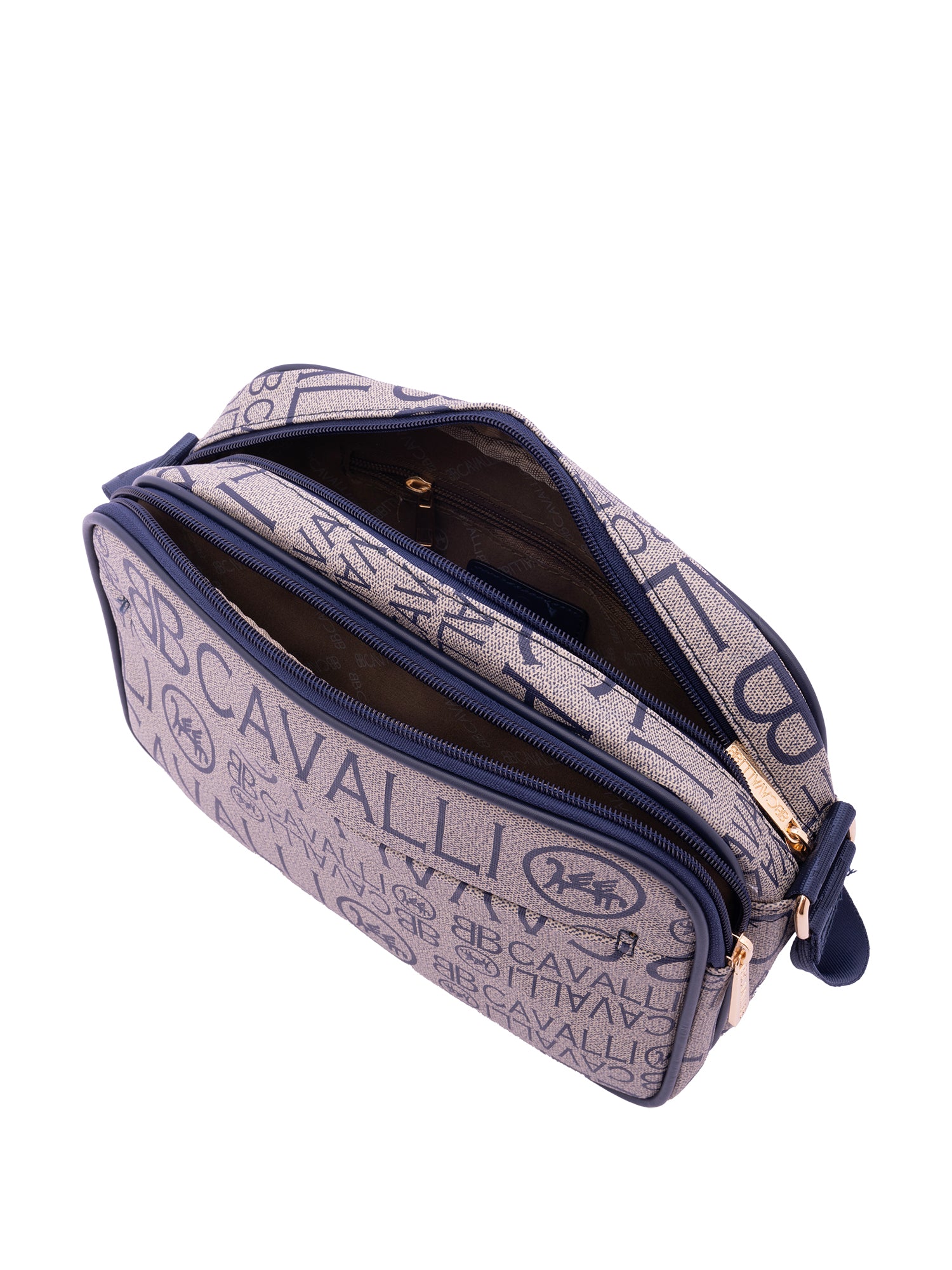 Borsa a tracolla da donna Ecopelle BC1374-BLU B Cavalli