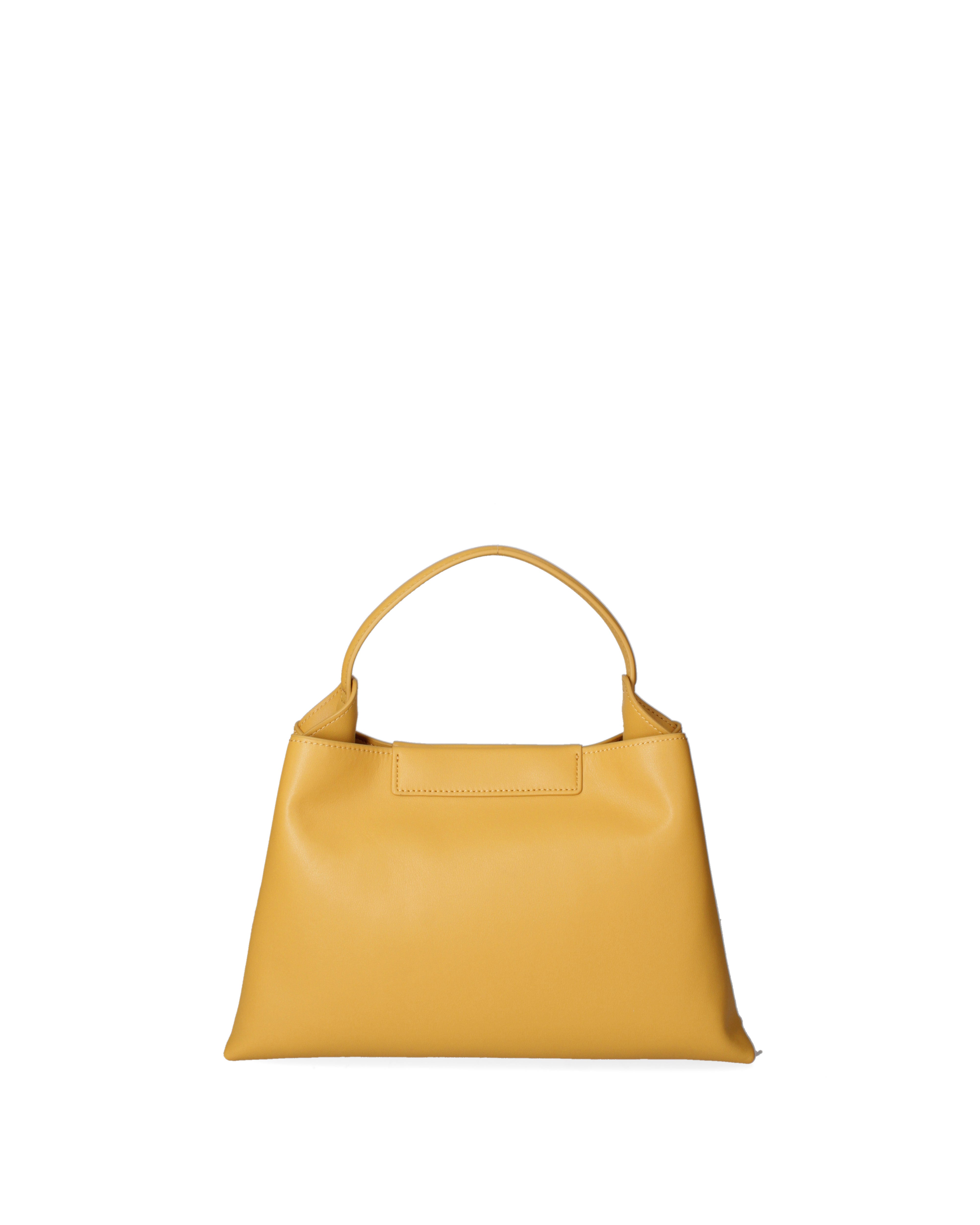 Borsa a mano da donna 100% pelle riciclata 07227-Light yellow Viola Castellani