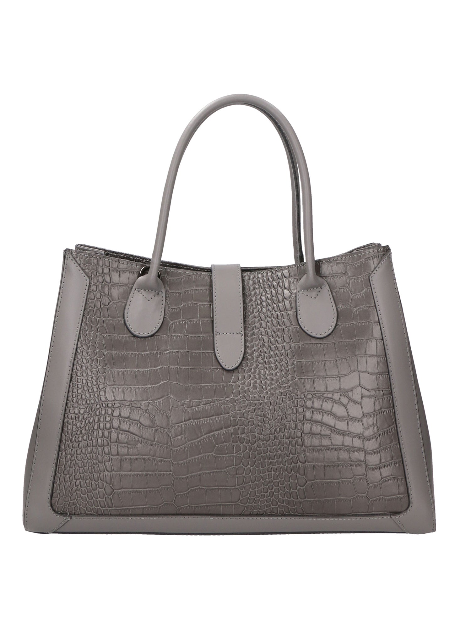 Aurora Borsa a mano da donna Vera pelle croco 05698-C27 GRIGIO SCURO Gave Lux