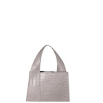 Borsa a mano da donna Vera pelle effetto cocco 07220-C16 GRIGIO Roberta Rossi