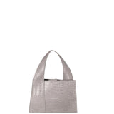 Borsa a mano da donna Vera pelle effetto cocco 07220-C16 GRIGIO Roberta Rossi
