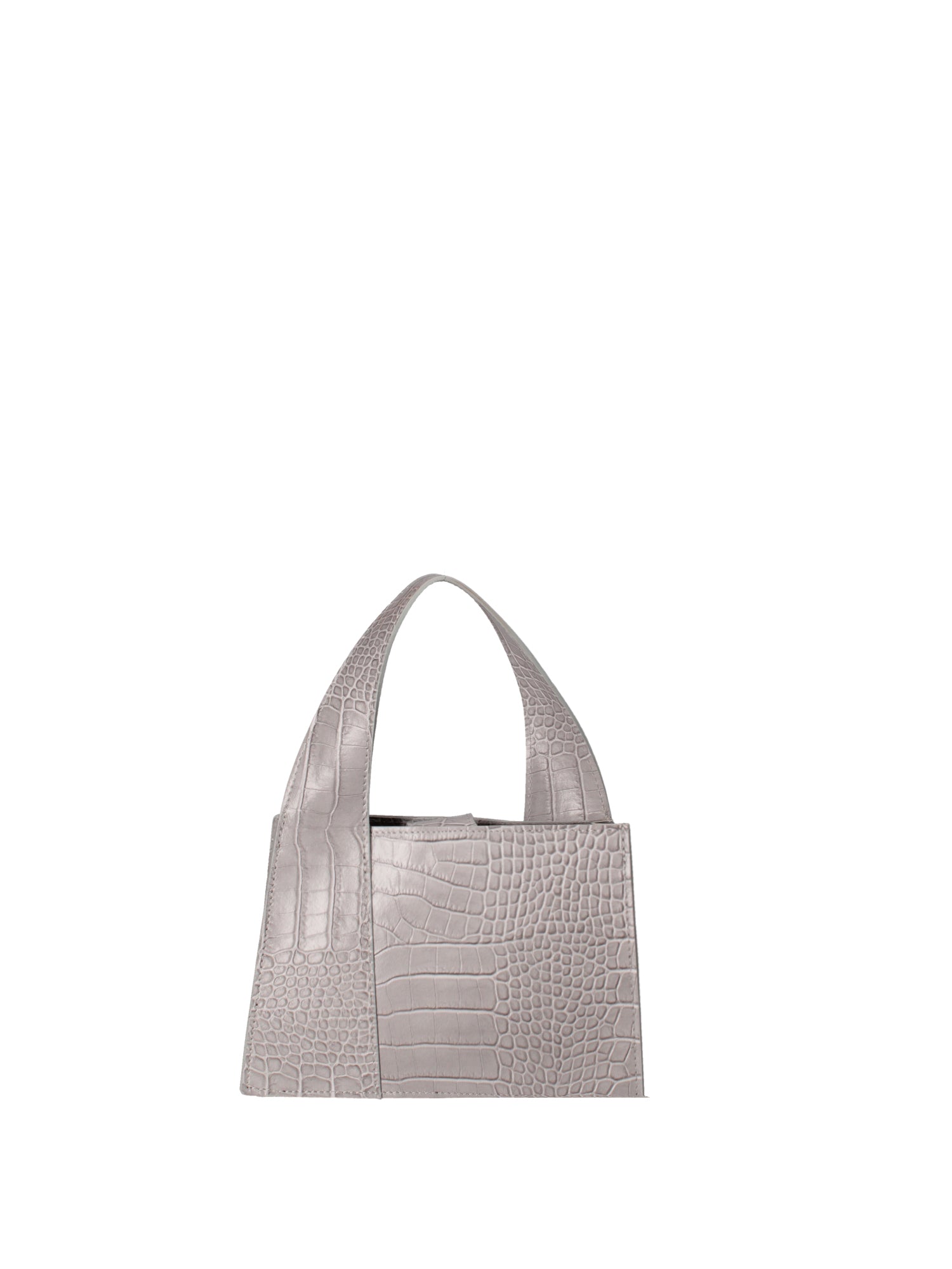 Borsa a mano da donna Vera pelle effetto cocco 07220-C16 GRIGIO Roberta Rossi