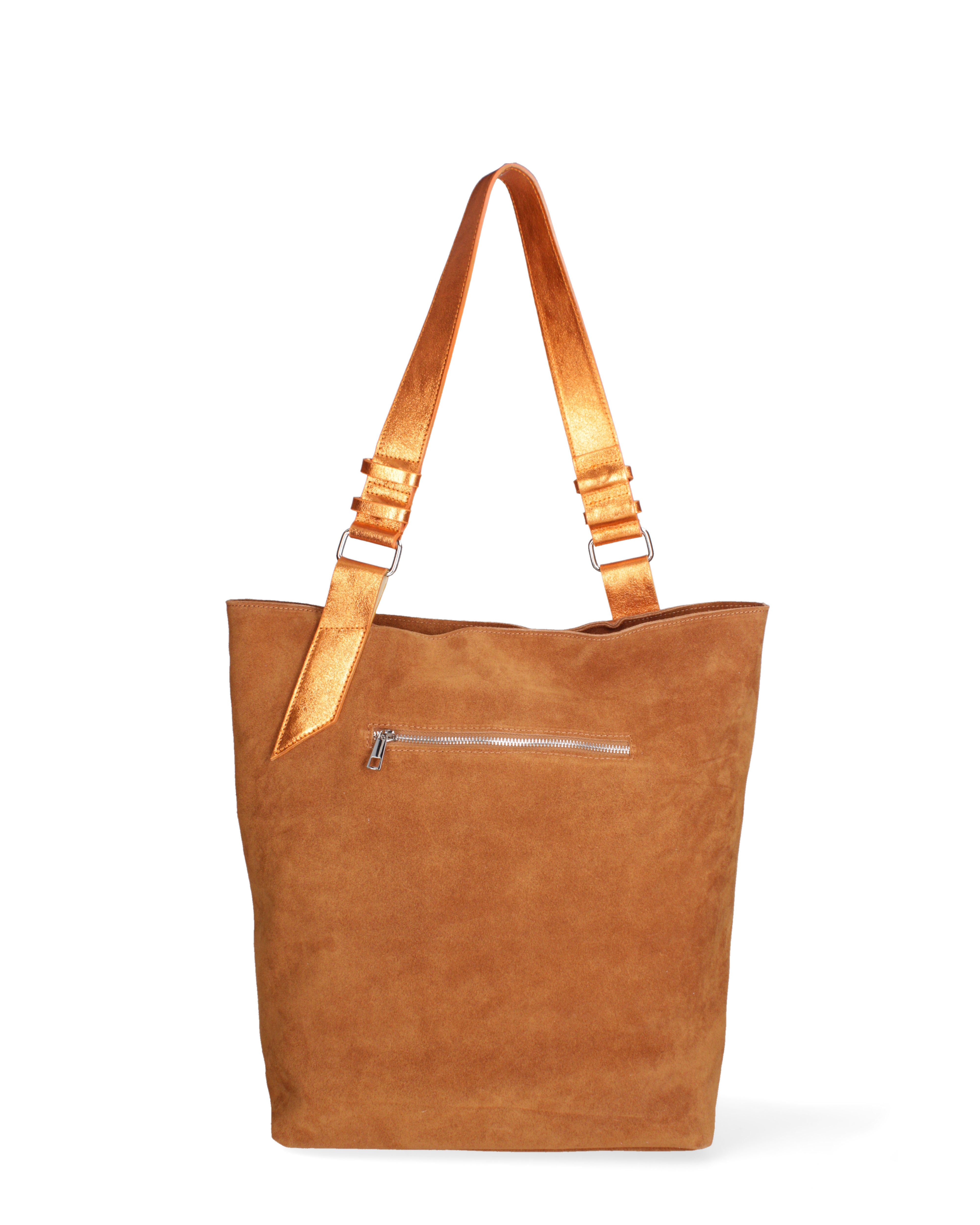 Borsa a spalla da donna Vera pelle 07312-D56A CUOIO+L006 Roberta Rossi