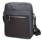 Borsa a tracolla uomo 100% PU Leather PCL3015-GREY-BLACK Northampton Polo Club