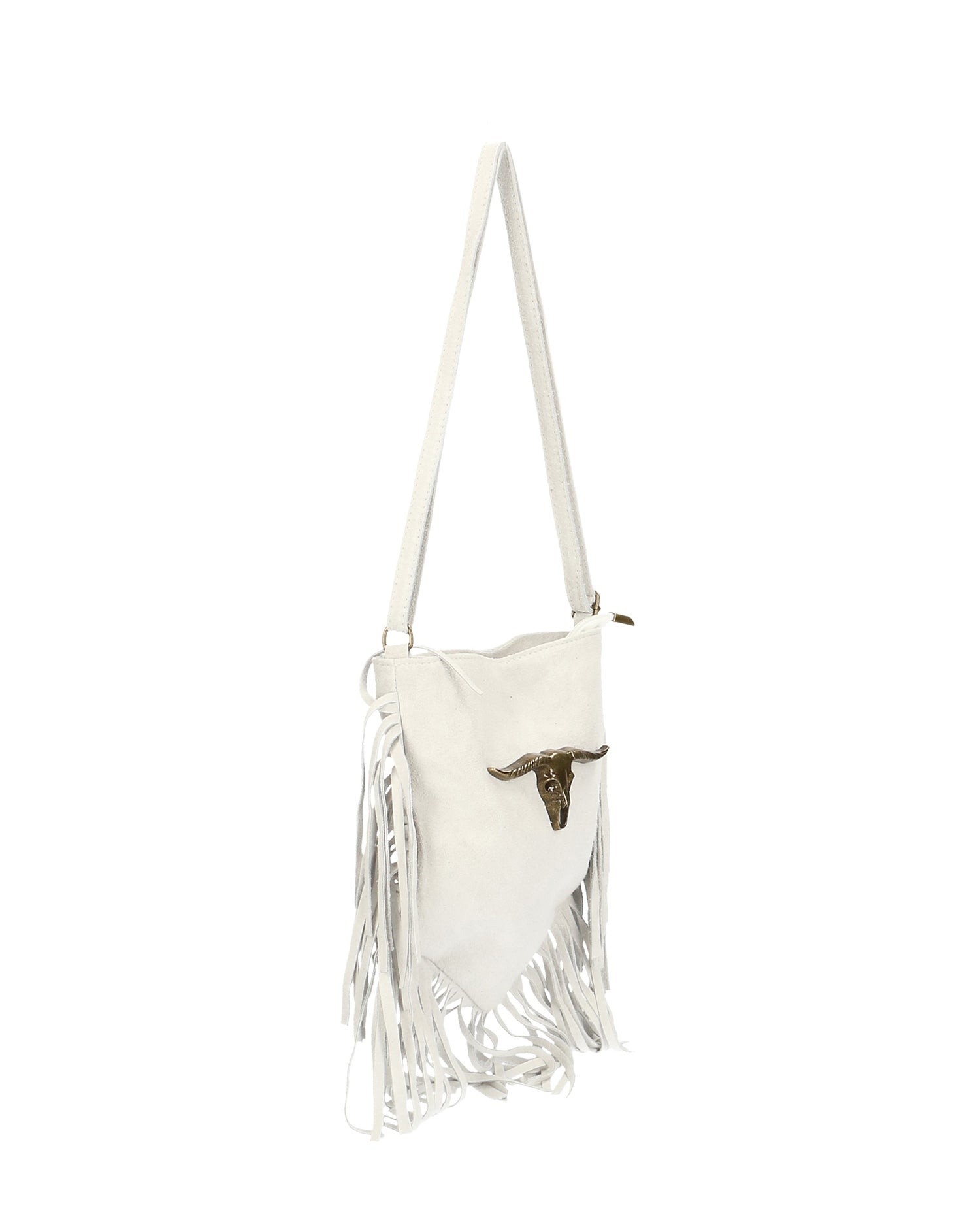 Solana Borsa a tracolla da donna Vera pelle 1518-BIANCO Gave Lux