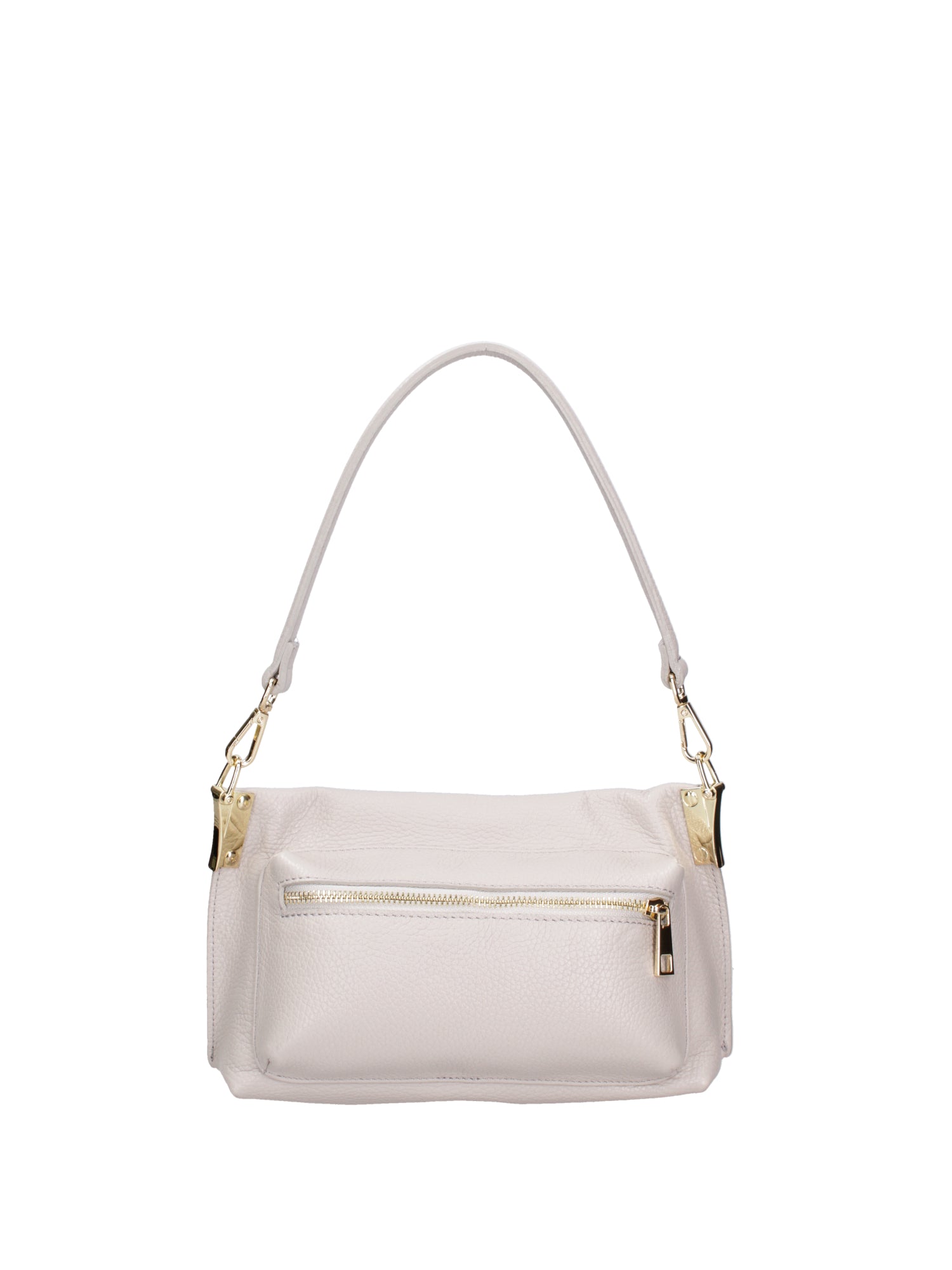 Borsa a spalla da donna Vera pelle 07147-D86 GRIGIO PERLA Roberta Rossi