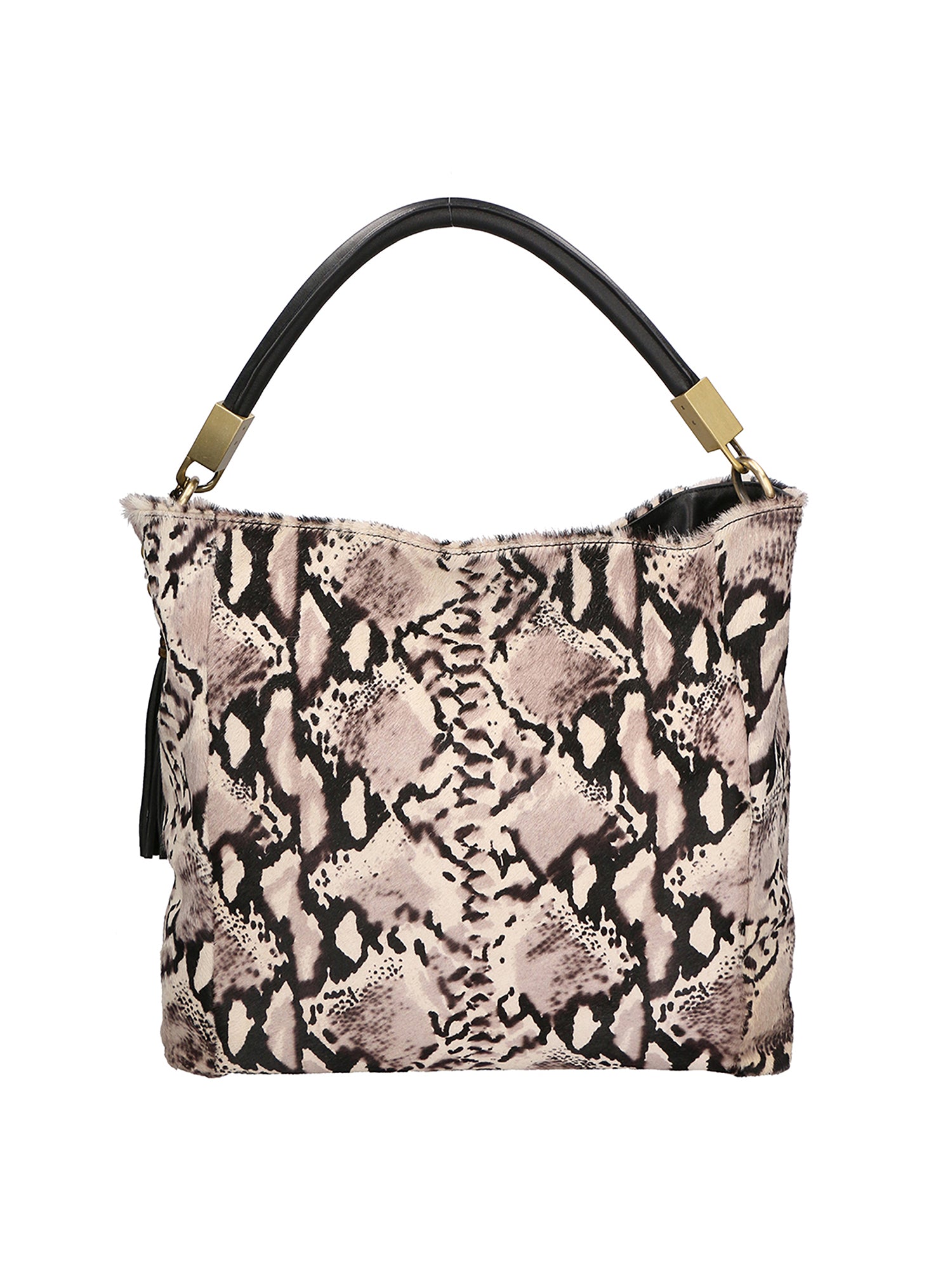 Arya Borsa a spalla da donna Vera pelle 05474-PITONE BIANCO 008 Gave Lux