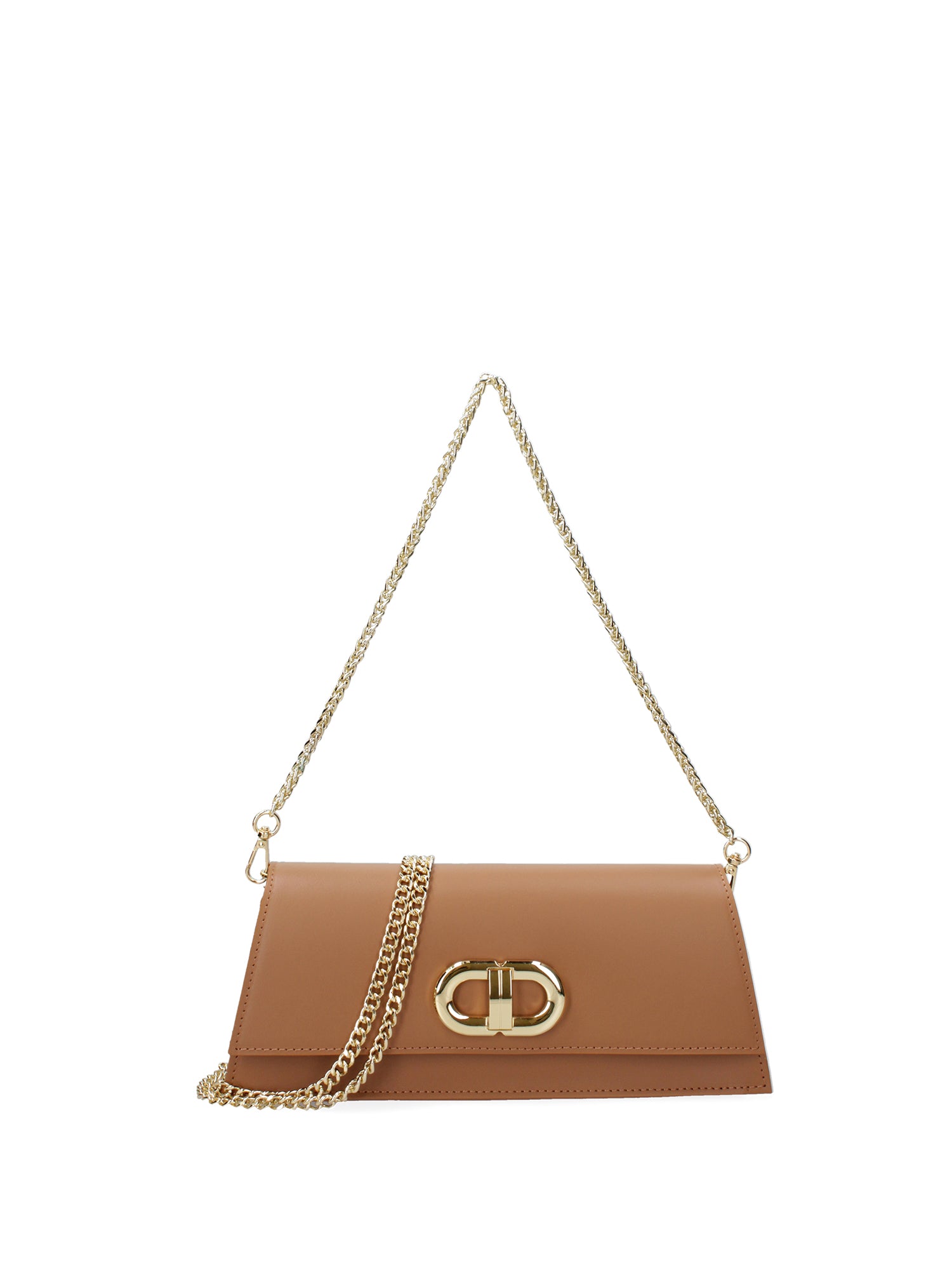 Borsa a spalla da donna Vera pelle 07313-L125 CAMEL Roberta Rossi