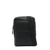 MO-21BC-BLACK Borsa a tracolla da uomo in vera pelle Momo Design