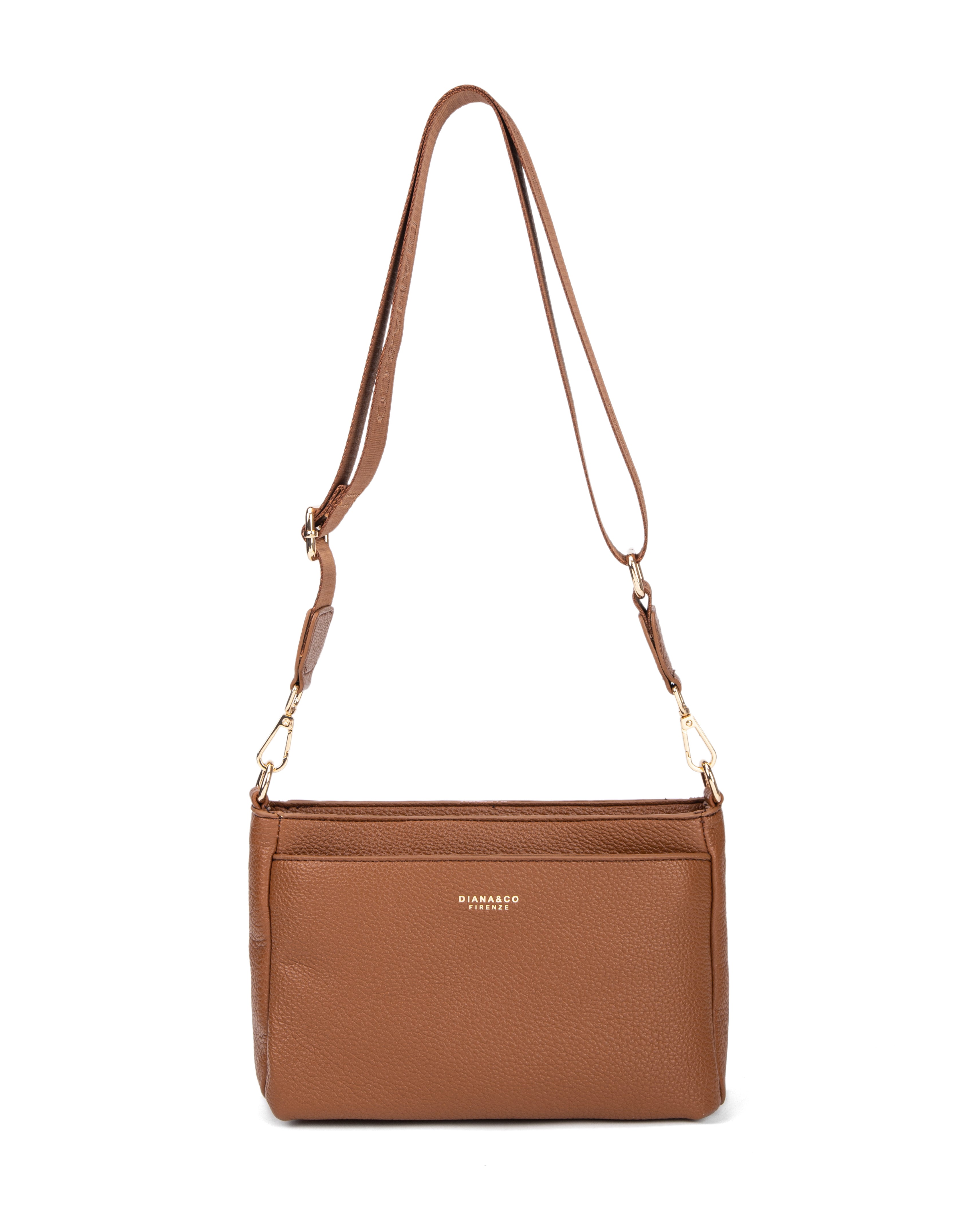 Borsa a spalla da donna 100% pelle vegana PU 703-1PT-LEATHER Diana&co