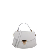 Borsa a mano da donna 100% vera pelle 07202-P 630 GRIGIO CHIARO Roberta Rossi