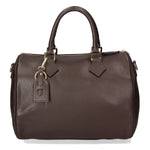 Aralia Borsa a bauletto da donna 100% pelle 5176-D23 T.MORO DARK BROWN Gave Lux