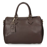 Aralia Borsa a bauletto da donna 100% pelle 5176-D23 T.MORO DARK BROWN Gave Lux