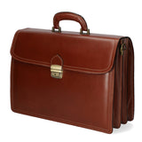 Cesare Borsa da lavoro uomo Vera pelle 7002-MARRONE Gave Lux