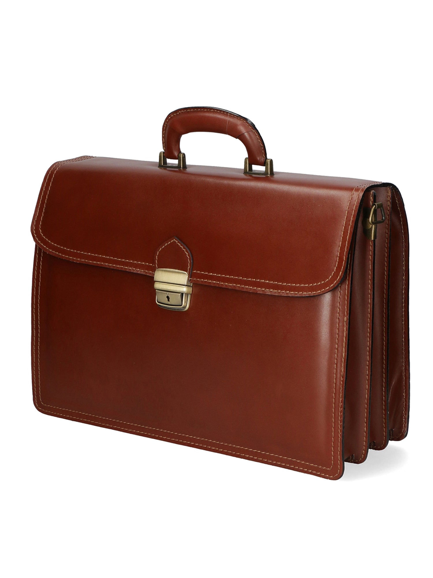 Cesare Borsa da lavoro uomo Vera pelle 7002-MARRONE Gave Lux