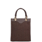 Borsa a mano da donna Misto pelle e tessuto 07149-D23 T.MORO Roberta Rossi