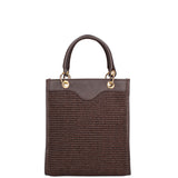 Borsa a mano da donna Misto pelle e tessuto 07149-D23 T.MORO Roberta Rossi