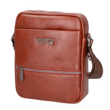 Borsa a tracolla uomo 100% pelle PU PCL3084-BROWN Northampton Polo Club
