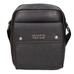 Borsa a tracolla uomo 100% PU Leather PCL3007-BLACK Northampton Polo Club