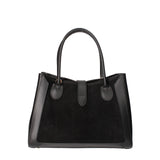 Jordana Borsa a mano da donna Vera pelle e suede 07150-NERO Viola Castellani