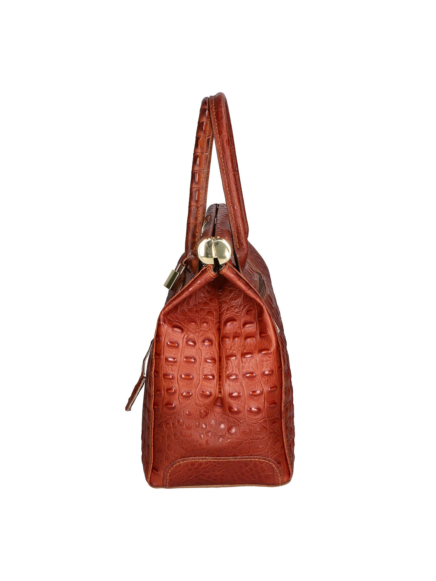 Deborah Borsa a mano da donna Pelle Croco Stampata 7727-C17 CUOIO COGNAC Gave Lux