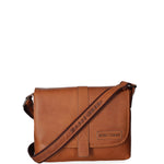 Borsa a tracolla da uomo Vera pelle HILB-3094-CUOIO Hill Burry