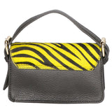 Aleide Borsa a mano da donna Vera pelle 04858-ZEBRA GIALLO Gave Lux