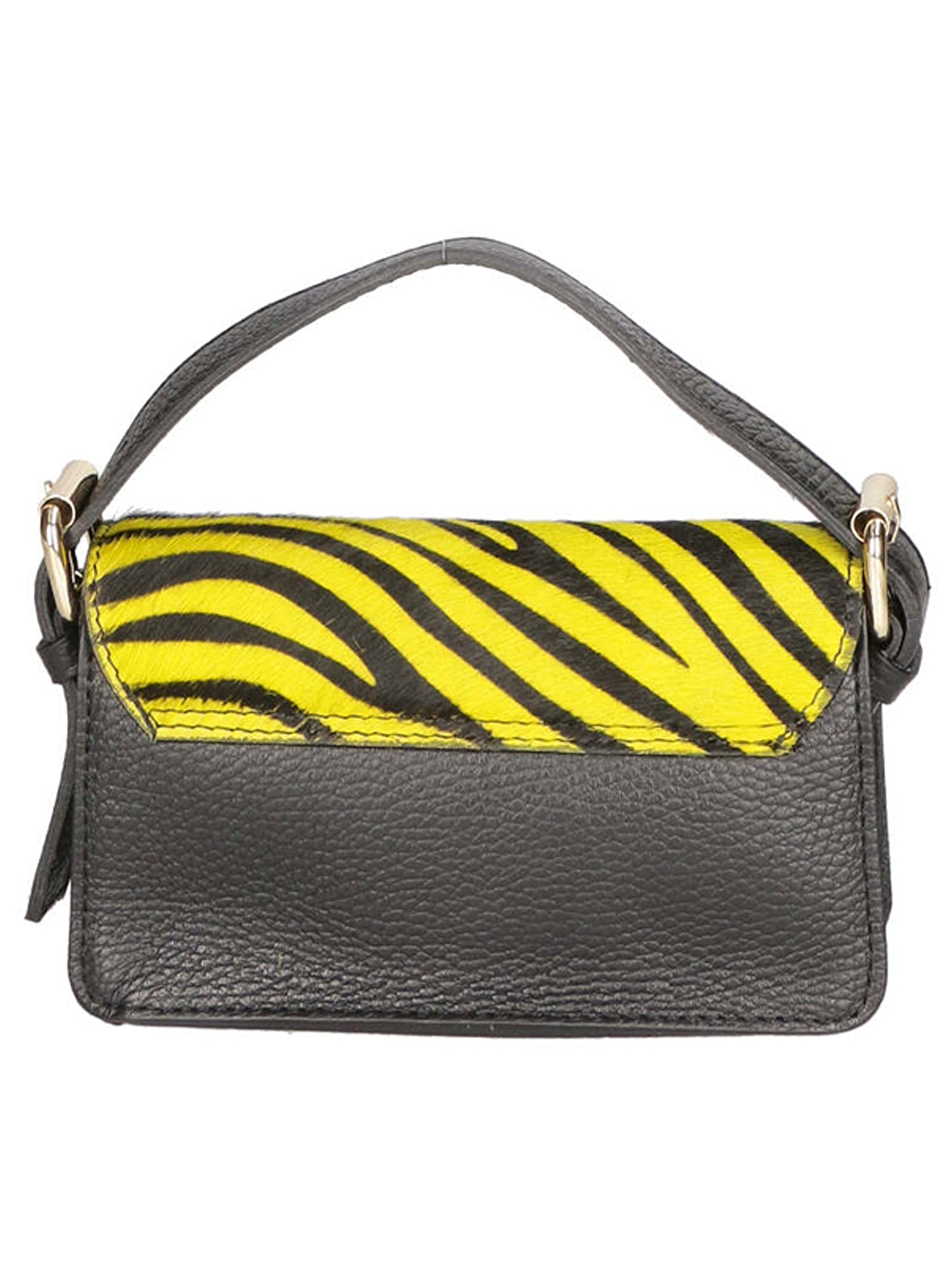 Aleide Borsa a mano da donna Vera pelle 04858-ZEBRA GIALLO Gave Lux