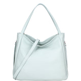 Borsa a spalla da donna Misto pelle e tessuto 07155-D102 CIELO Roberta Rossi