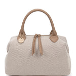 Borsa a mano da donna 100% pelle vegana PU 749-1PT-TAN Diana&co