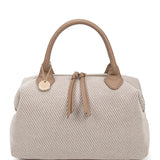 Borsa a mano da donna 100% pelle vegana PU 749-1PT-TAN Diana&co