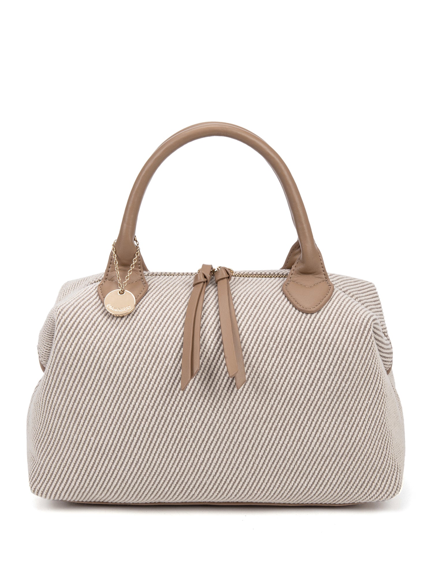 Borsa a mano da donna 100% pelle vegana PU 749-1PT-TAN Diana&co