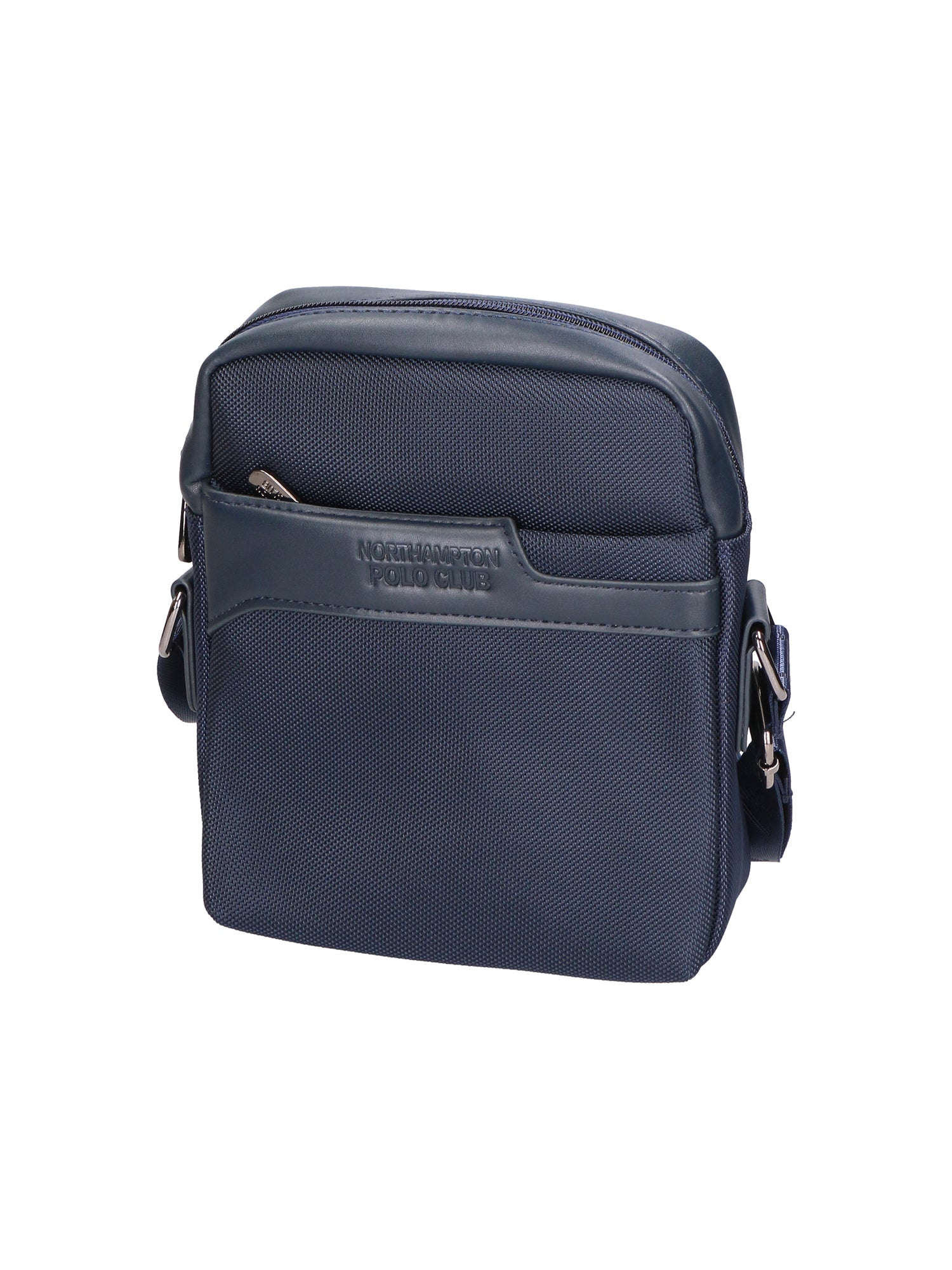 Borsa a tracolla uomo Pelle PU e Tessuto PCL3061-BLU Northampton Polo Club