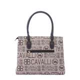 Borsa a mano da donna Ecopelle e poliestere BC1370-NERO BIANCO B Cavalli