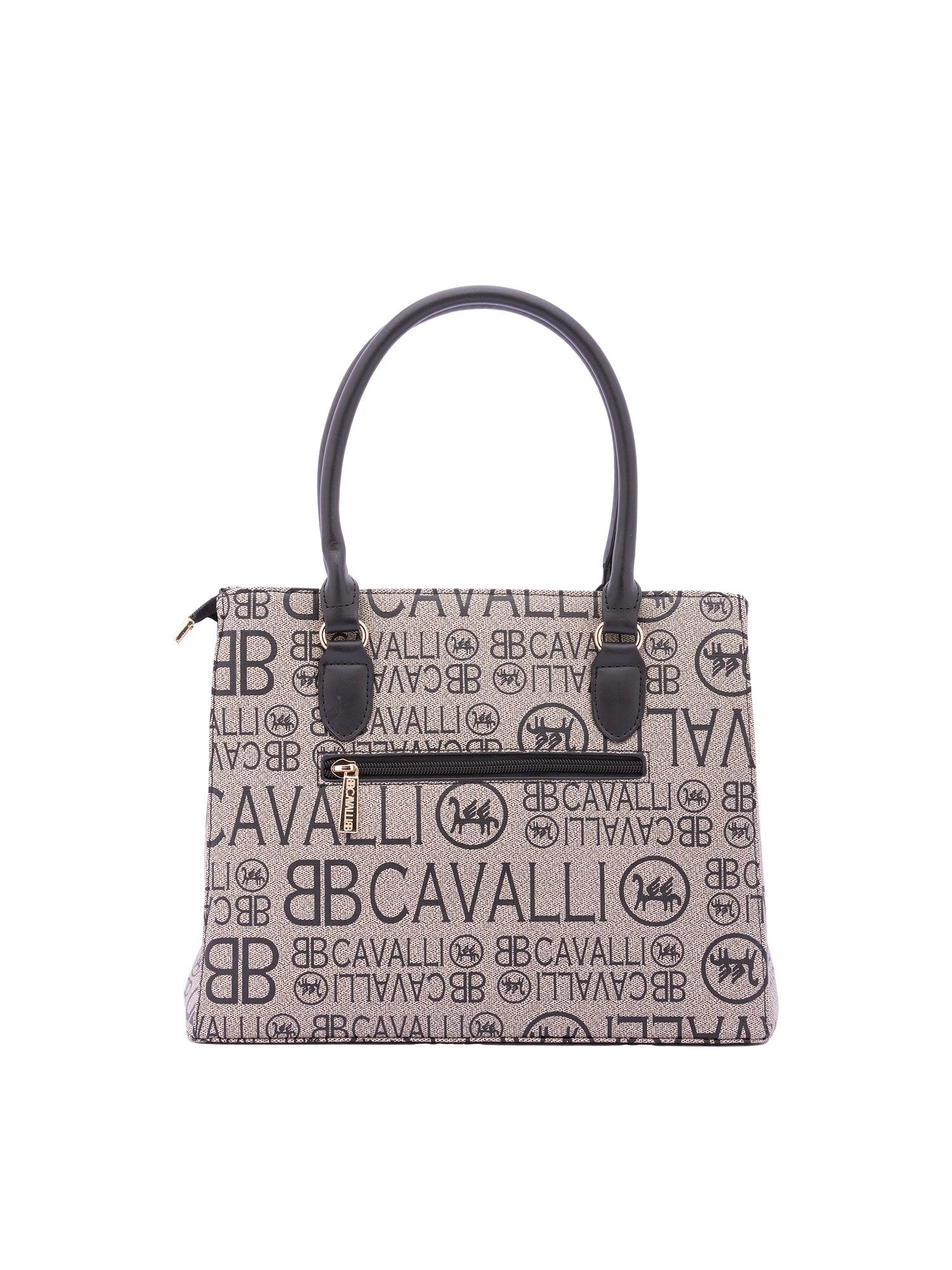 Borsa a mano da donna Ecopelle e poliestere BC1370-NERO BIANCO B Cavalli