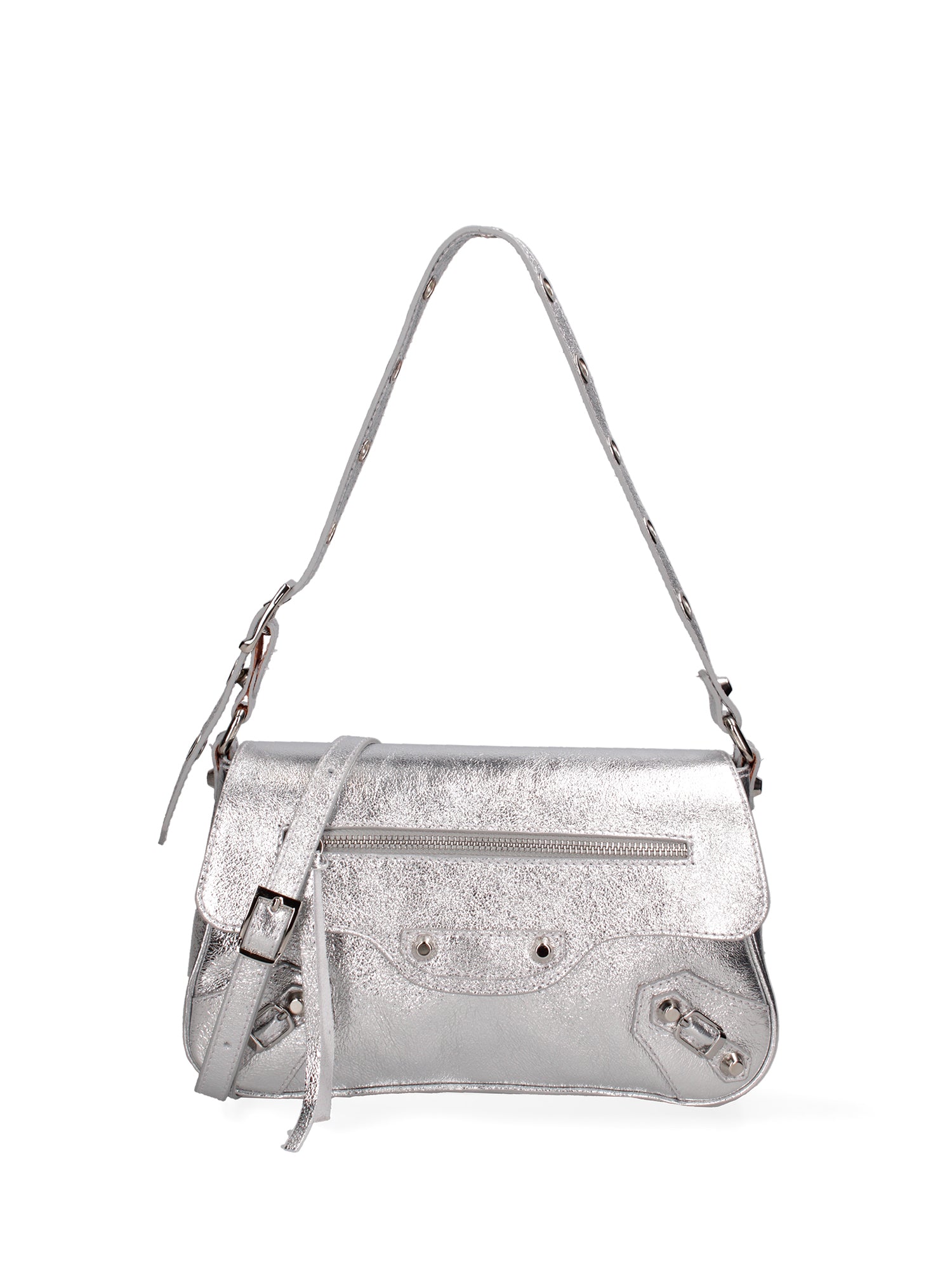 Borsa a spalla da donna Vera pelle 07234-L001 ARGENTO Roberta Rossi