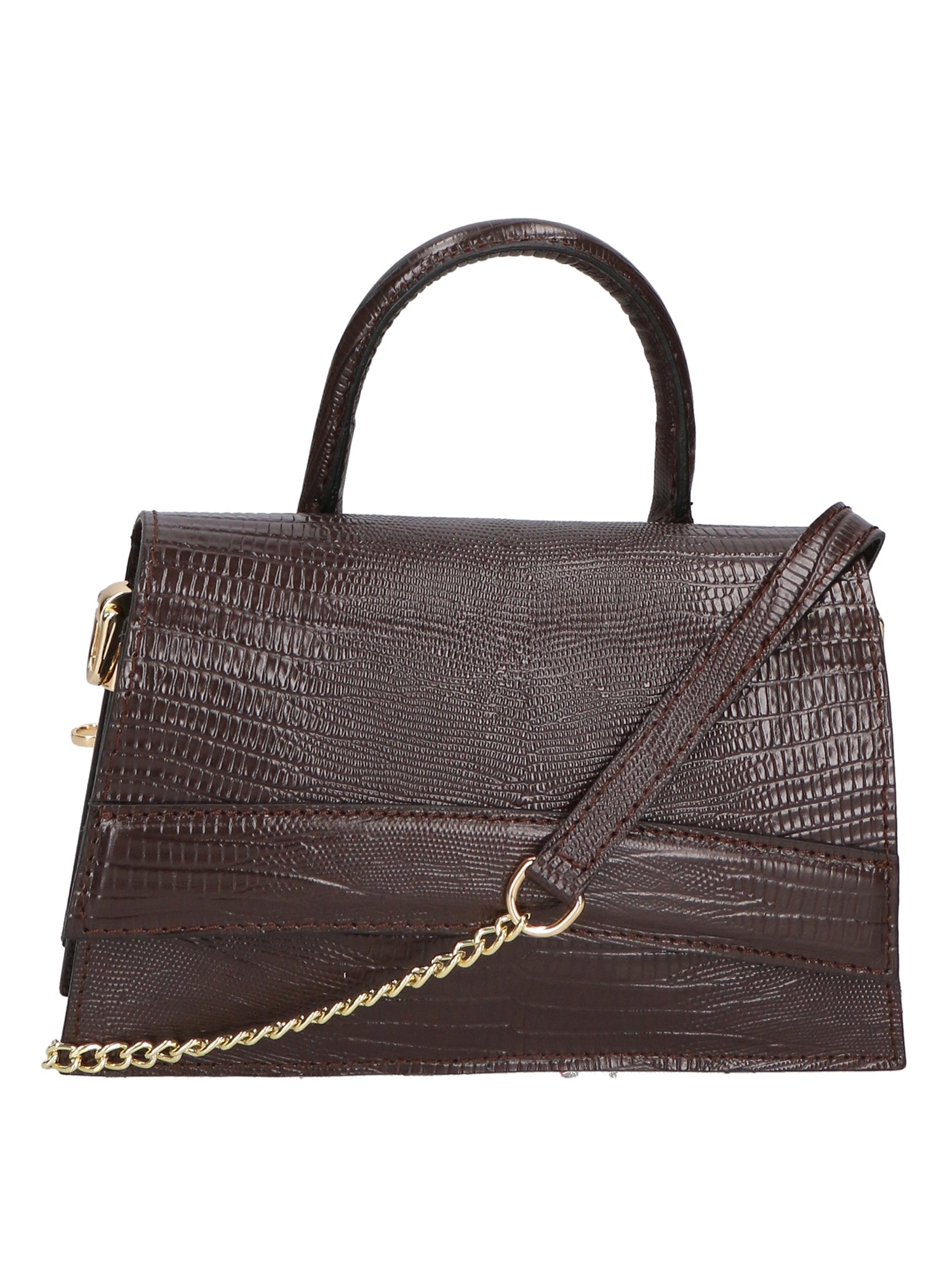 Ariel Borsa a mano da donna Vera pelle 05458-LU23 T.MORO DARK BROWN Gave Lux