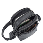 Borsa a tracolla uomo vera pelle Casual PC3335-NERO Northampton Polo Club