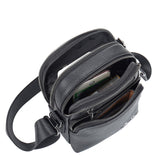 Borsa a tracolla uomo vera pelle Casual PC3335-NERO Northampton Polo Club