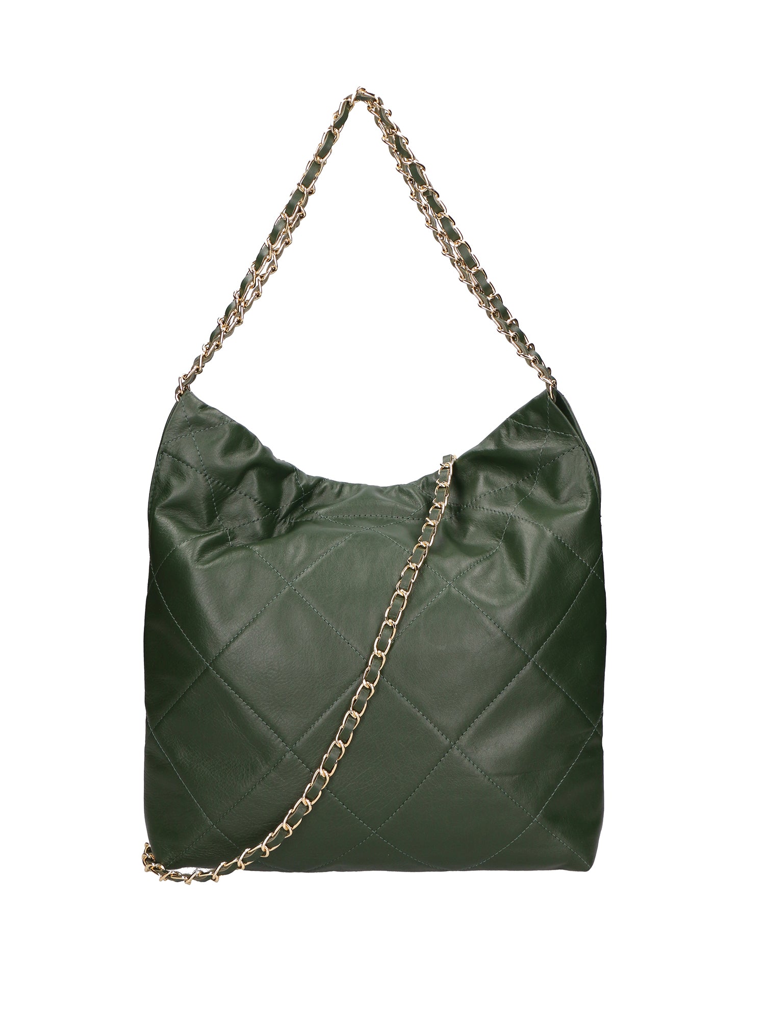 Violante Borsa a spalla donna Vera pelle 06897-S14 VERDE SCURO Gave Lux