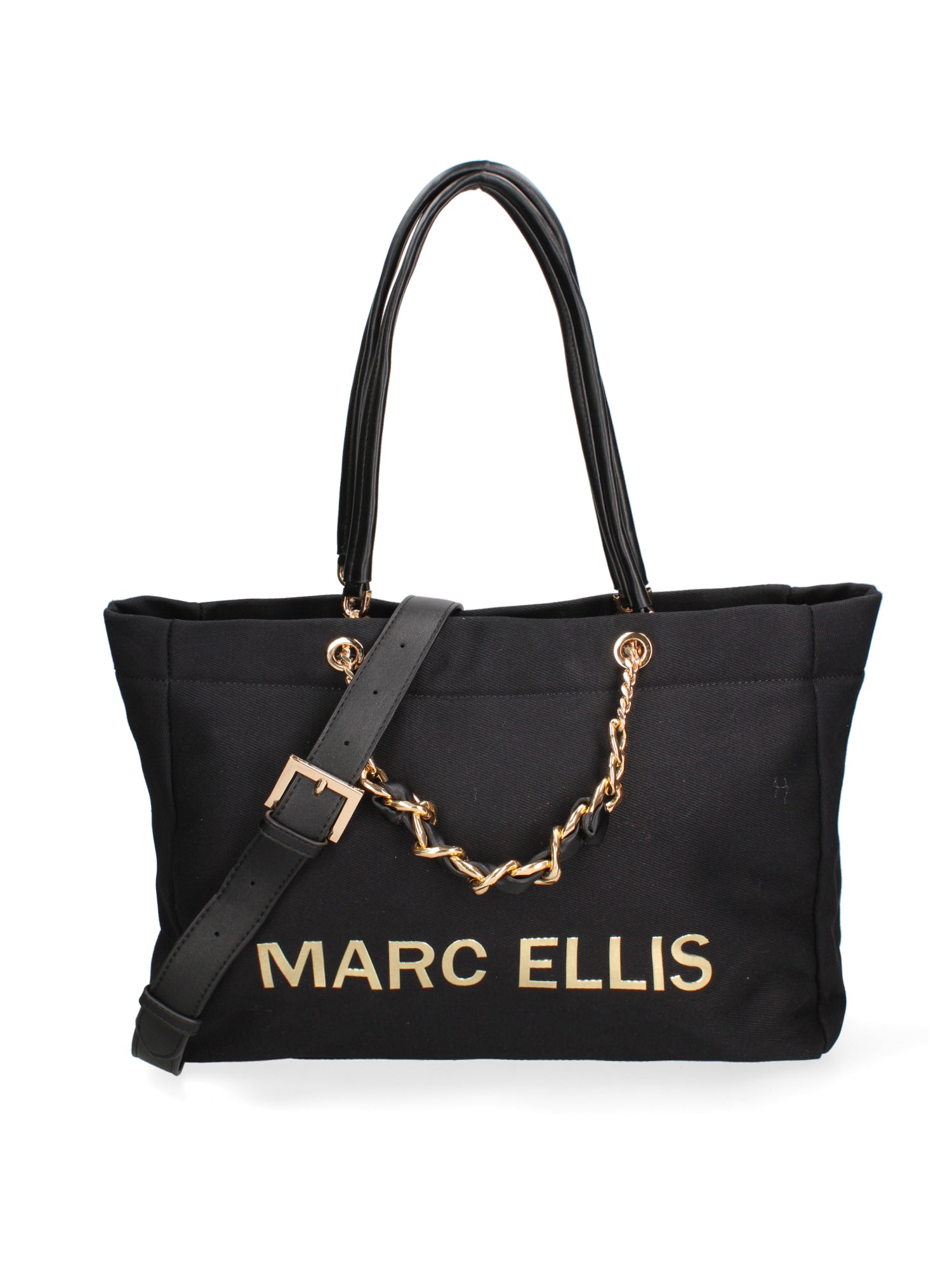 Borsa a spalla da donna 100% cotone BUBY-POULE-BLACK Marc Ellis