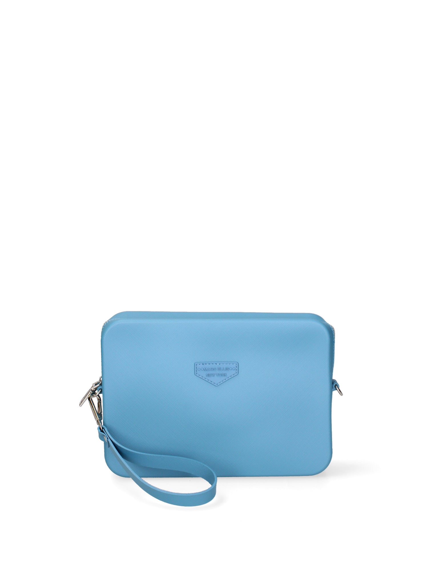 Borsa a tracolla da donna 100% Pvc FLAT-FLOWE-SUGAR BLUE - SILVER Marc Ellis