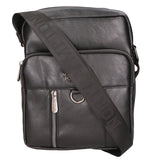 Borsa a tracolla uomo Pelle PU vegana PCL3102-BLACK Northampton Polo Club