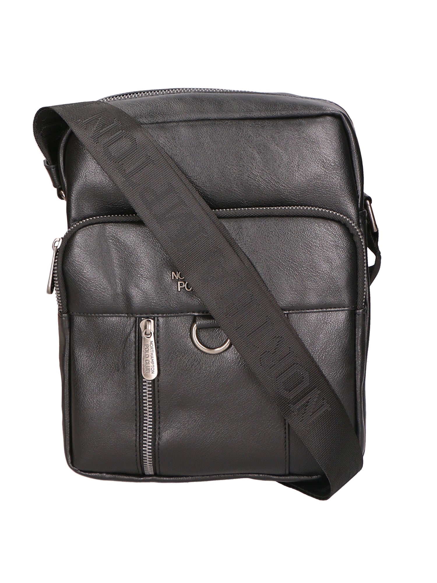 Borsa a tracolla uomo Pelle PU vegana PCL3102-BLACK Northampton Polo Club