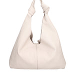 Borsa a spalla da donna 100% vera pelle 07156-D37 LATTE Viola Castellani