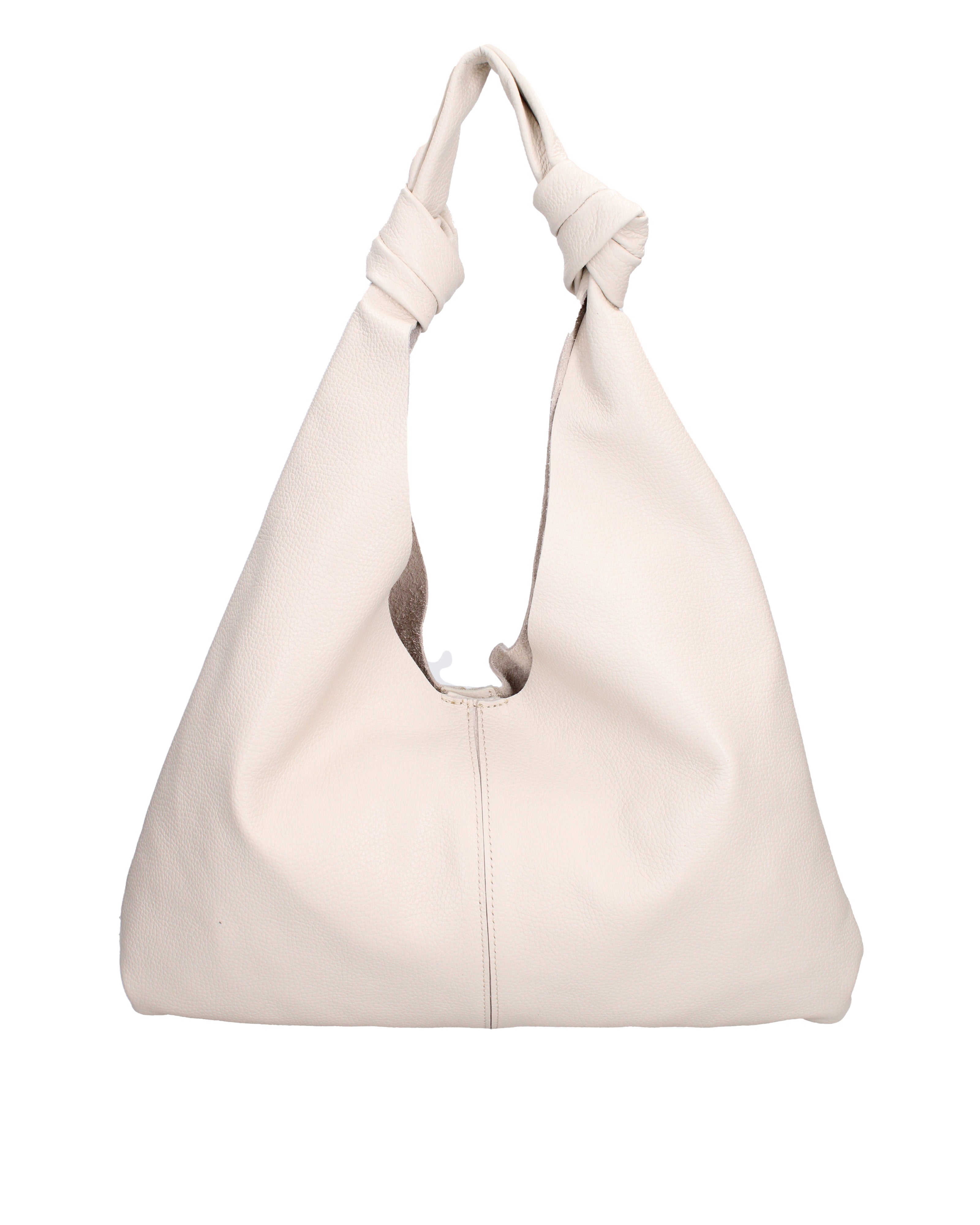 Borsa a spalla da donna 100% vera pelle 07156-D37 LATTE Viola Castellani