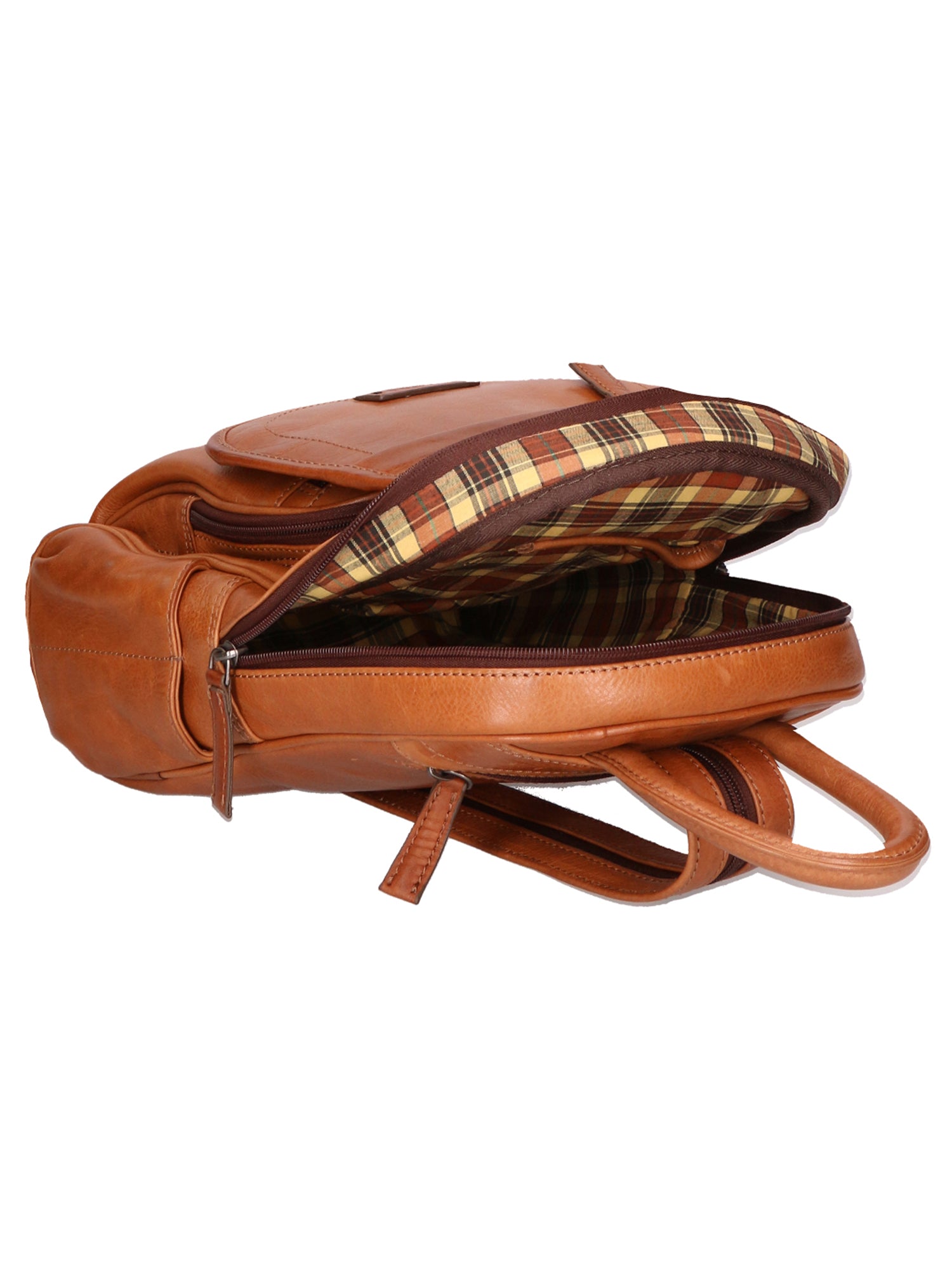 SN5862447-TAN Zaino unisex in vera pelle Made in Italy Santini Firenze