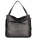 Borsa a spalla da donna Misto pelle e tessuto 07155-D28 NERO Roberta Rossi