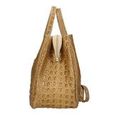 Ascoli Borsa a mano da donna Pelle stampata cocco 7718-TAUPE Gave Lux